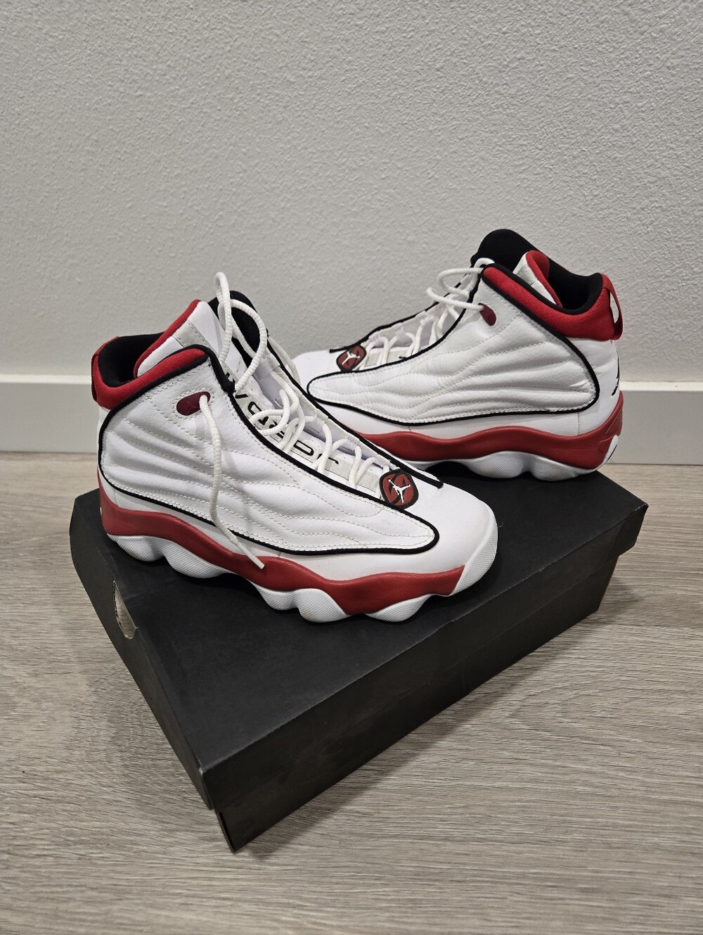 Jordan Pro Strong (GS)  White/Black/Red Shoe
